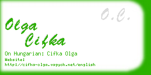 olga cifka business card